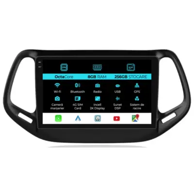 Navigatore Dedicato Android Auto Carplay per Jeep Compass 2010-2016