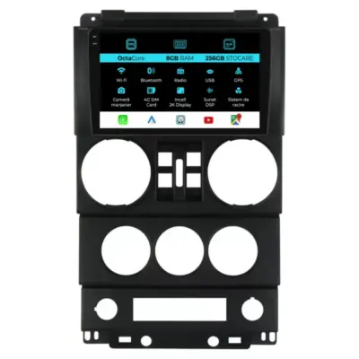 Navigatore Dedicato Android Auto Carplay per Jeep Wrangler Rubicon 2008-2010