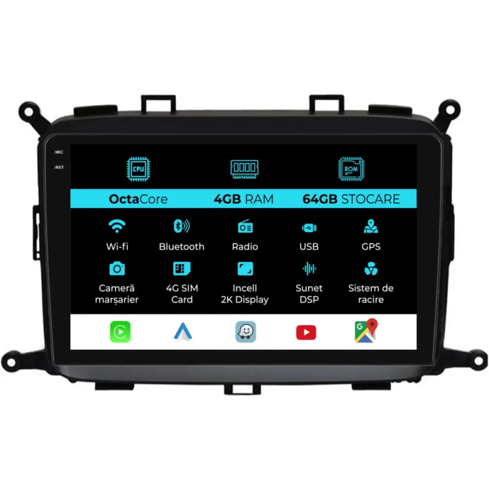 Navigatore Dedicato Android Auto Carplay per Kia Carens 2012-2017