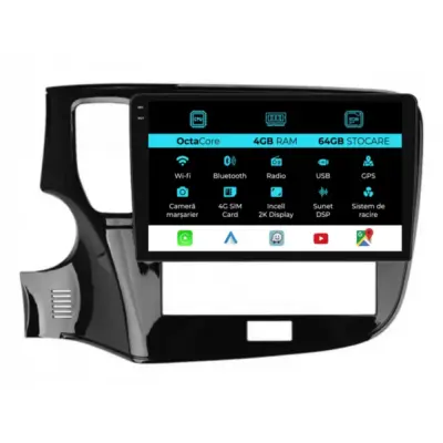 Navigatore Dedicato Android Auto Carplay per Mitsubishi Outlander 2013-2020