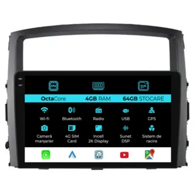 Navigatore Dedicato Android Auto Carplay per Mitsubishi Pajero 2006-2014