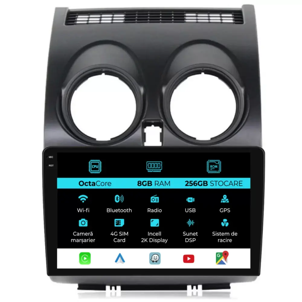 Navigatore Dedicato Android Auto Carplay per Nissan Qashqai J10 2007-2013
