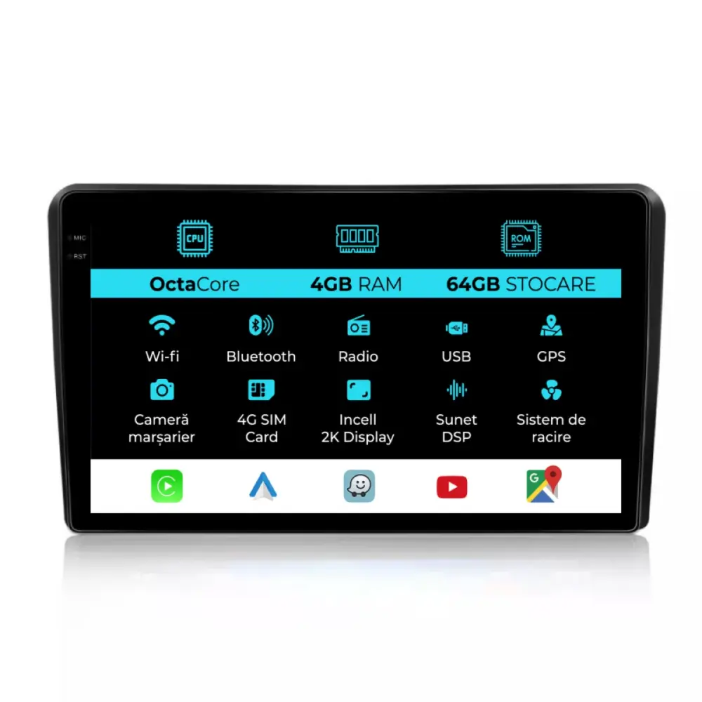 Navigatore Dedicato Android Auto Carplay per Peugeot 407 2004-2011