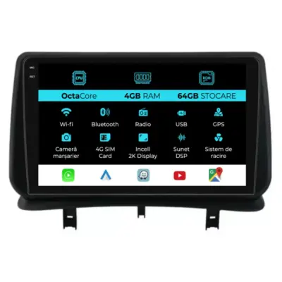 Navigatore Dedicato Android Auto Carplay per Renault Clio 3 2005-2014