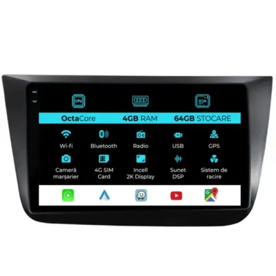 Navigatore Dedicato Android Auto Carplay per Seat Altea 2004-2015 2K 4gb 64gb
