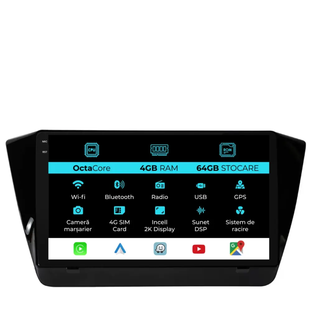 Navigatore Dedicato Android Auto Carplay per Skoda Superb 3 2015-2019