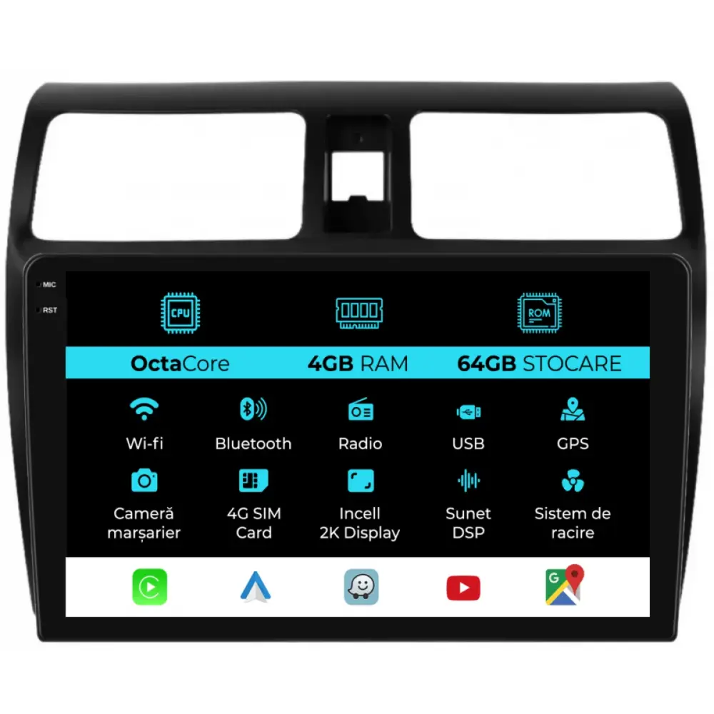 Navigatore Dedicato Android Auto Carplay per Suzuki Swift 2003-2010
