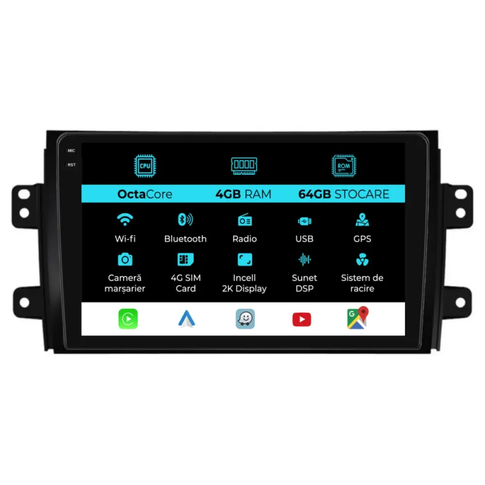 Navigatore Dedicato Android Auto Carplay per Suzuki SX4 2006-2014