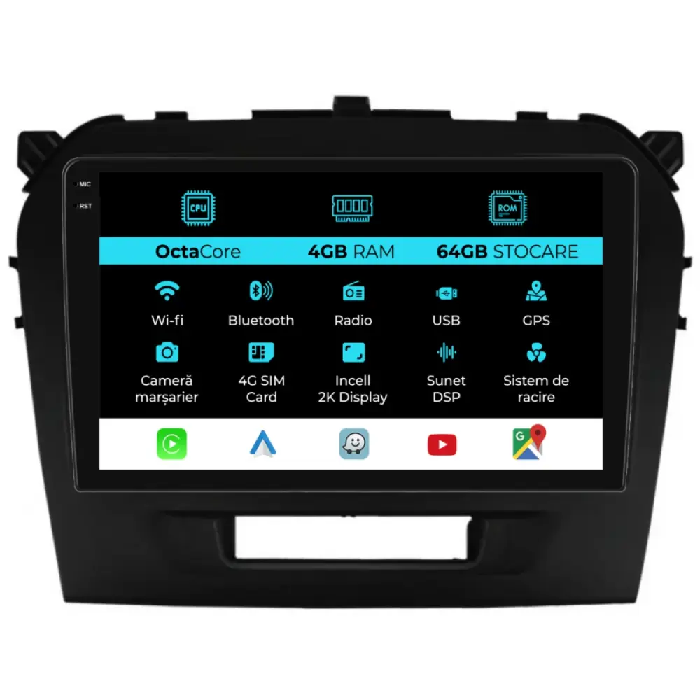 Navigatore Dedicato Android Auto Carplay per Suzuki Vitara 2014-2019