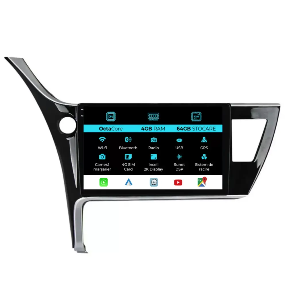 Navigatore Dedicato Android Auto Carplay per Toyota Corolla 2013-2019