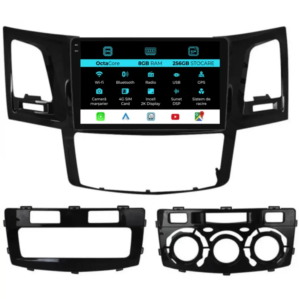 Navigatore Dedicato Android Auto Carplay per Toyota Hilux Vii 2004-2015