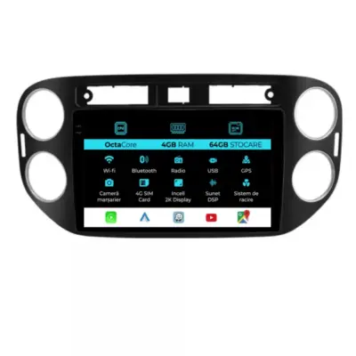 Navigatore Dedicato Android Auto Carplay per Volkswagen Tiguan 2K 2007-2015