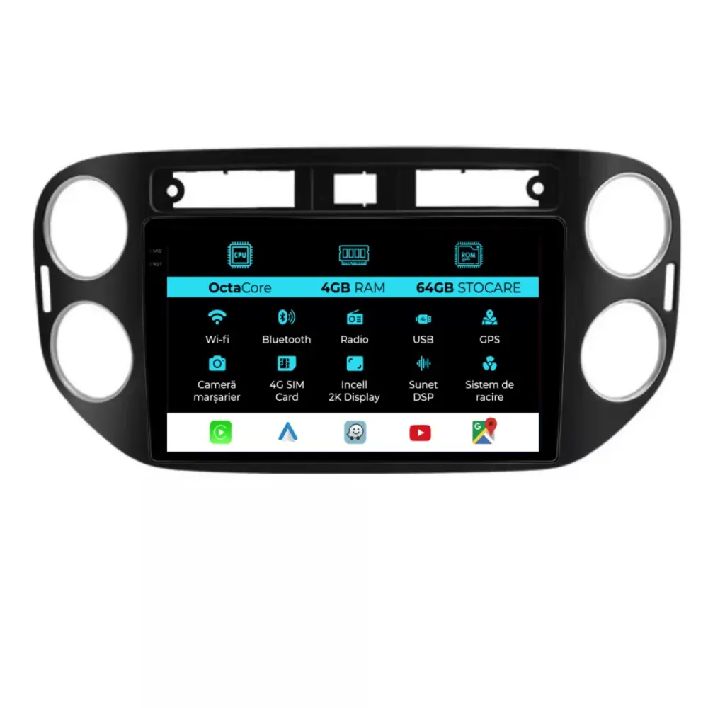 Navigatore Dedicato Android Auto Carplay per Volkswagen Tiguan 2K 2007-2015