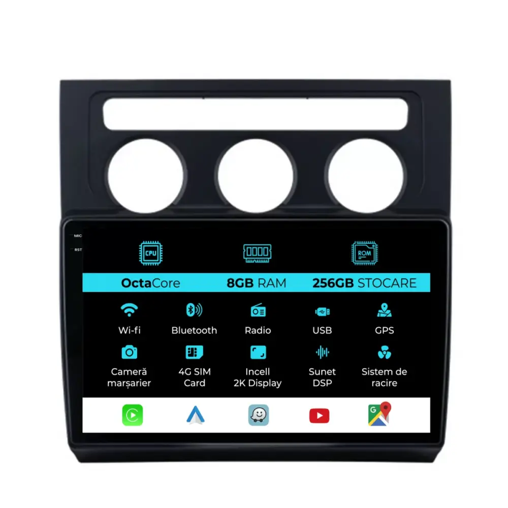 Navigatore Dedicato Android Auto Carplay per Volkswagen Touran 2003-2014 2K