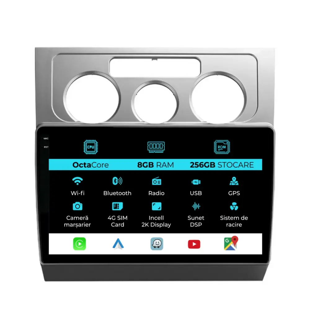 Navigatore Dedicato Android Auto Carplay per Volkswagen Touran 2003-2014