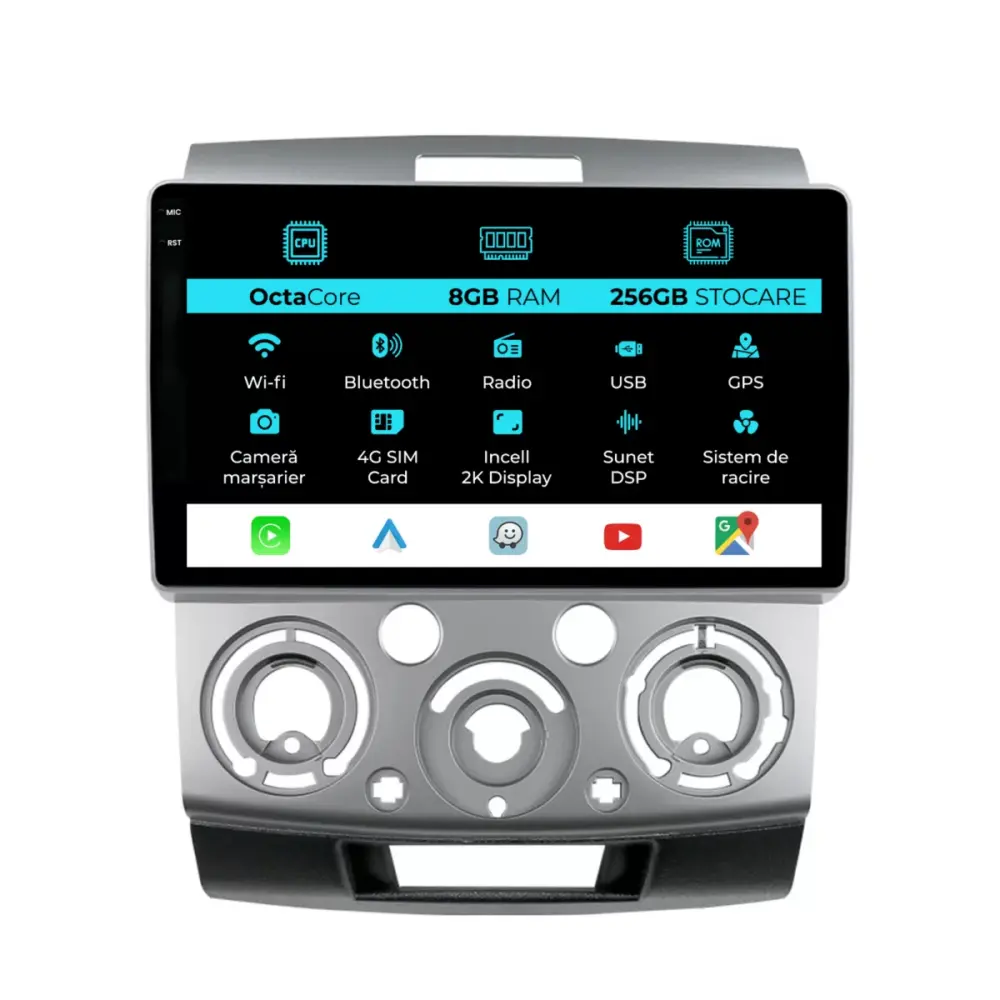 Navigatore Dedicato con Android Auto e Carplay per Ford Ranger 2011-2015
