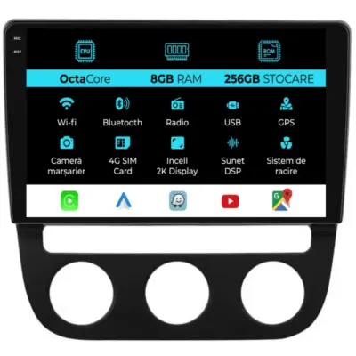 Navigatore Dedicato con Android Auto e Carplay per Volkswagen Jetta 2005-2018 2K