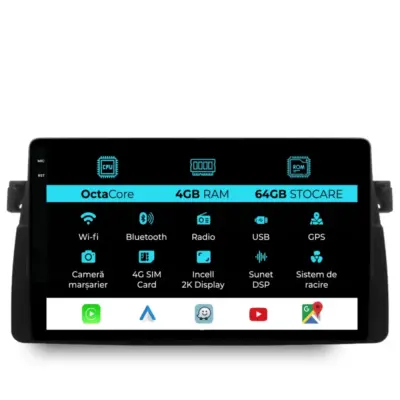 Navigatore Dedicato con Carplay per BMW Serie 3 E46 1997-2005