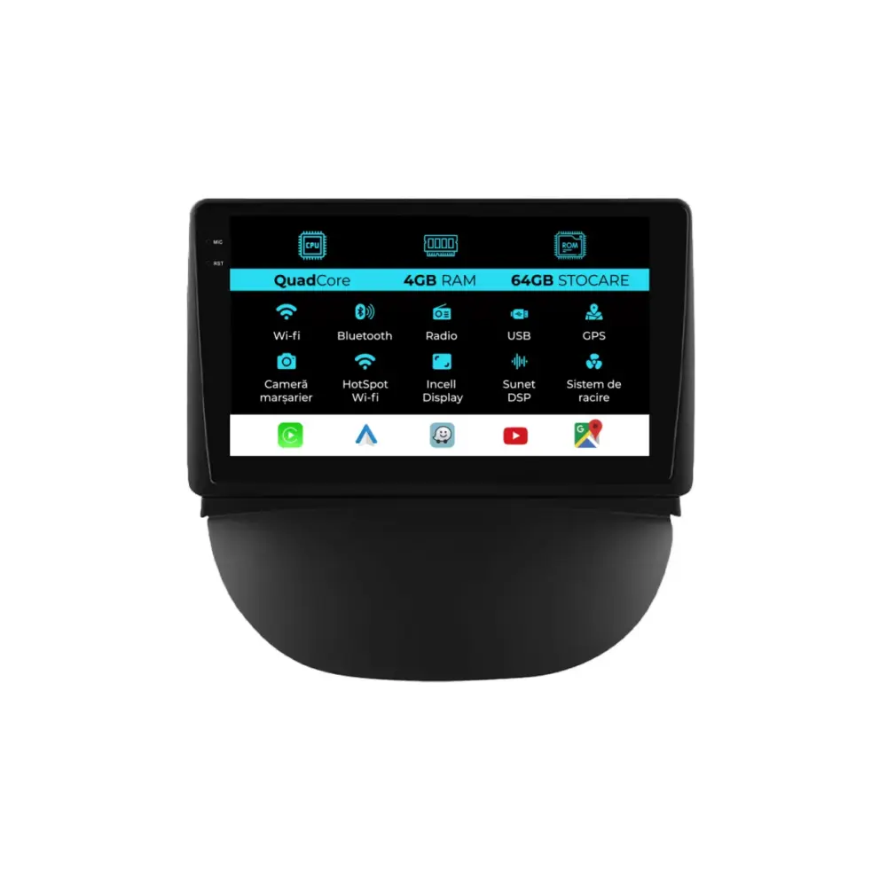 Navigatore Dedicato Quadcore 9 Pollici Android Auto Carplay per Renault Symbol
