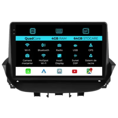Navigatore Dedicato Quadcore 9 Pollici Android Auto Carplay per Renault Laguna
