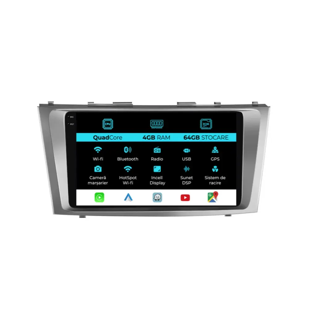 Navigatore Dedicato Quadcore 9 Pollici Android Auto Carplay per Toyota Camry