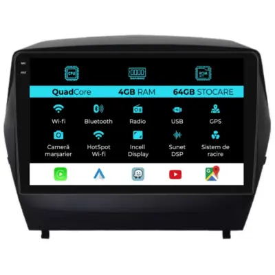 Navigatore Quadcore 9 Pollici 4gb 64gb Carplay per Hyundai IX35 2009-2015