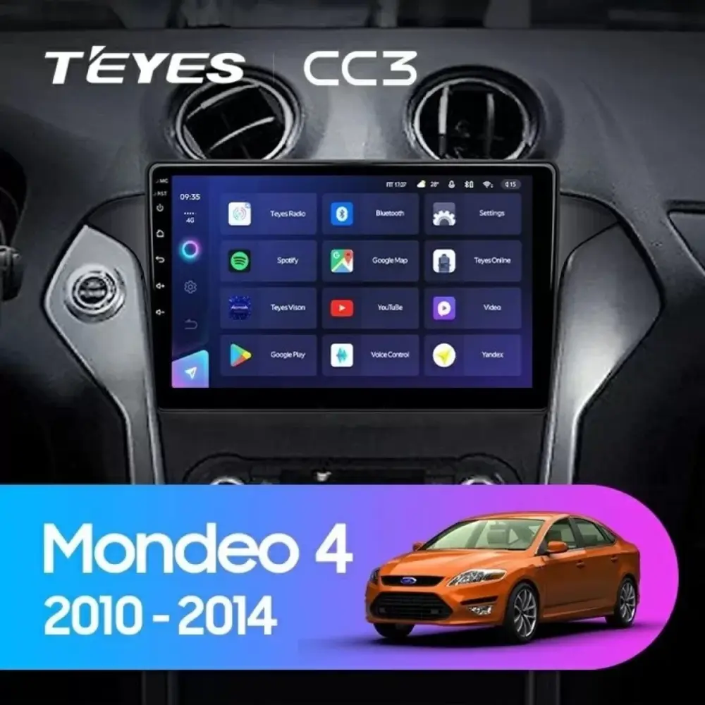 Navigatore Teyes CC3 2K 360 6+128gb Android 10.36 Qled per Ford Mondeo 3