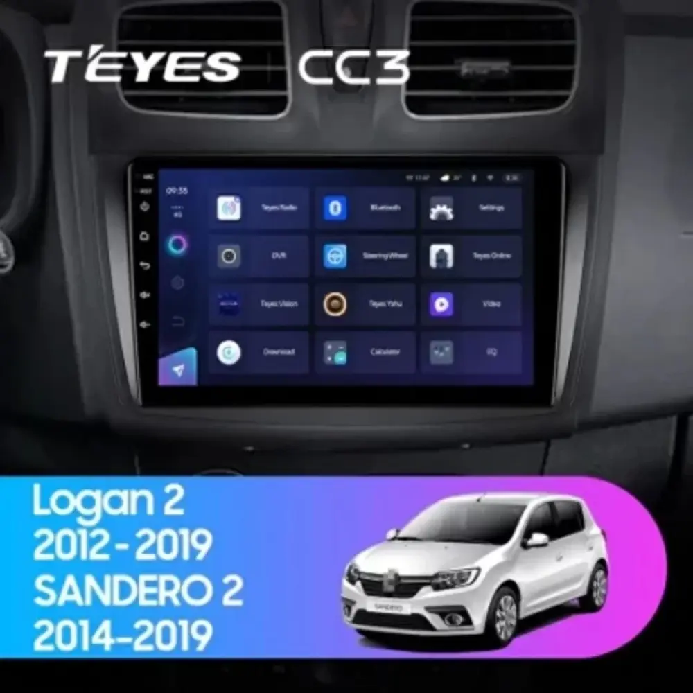 Navigatore Teyes CC3 2K 360 6+128gb Android 4G per Dacia Logan 2012-2016