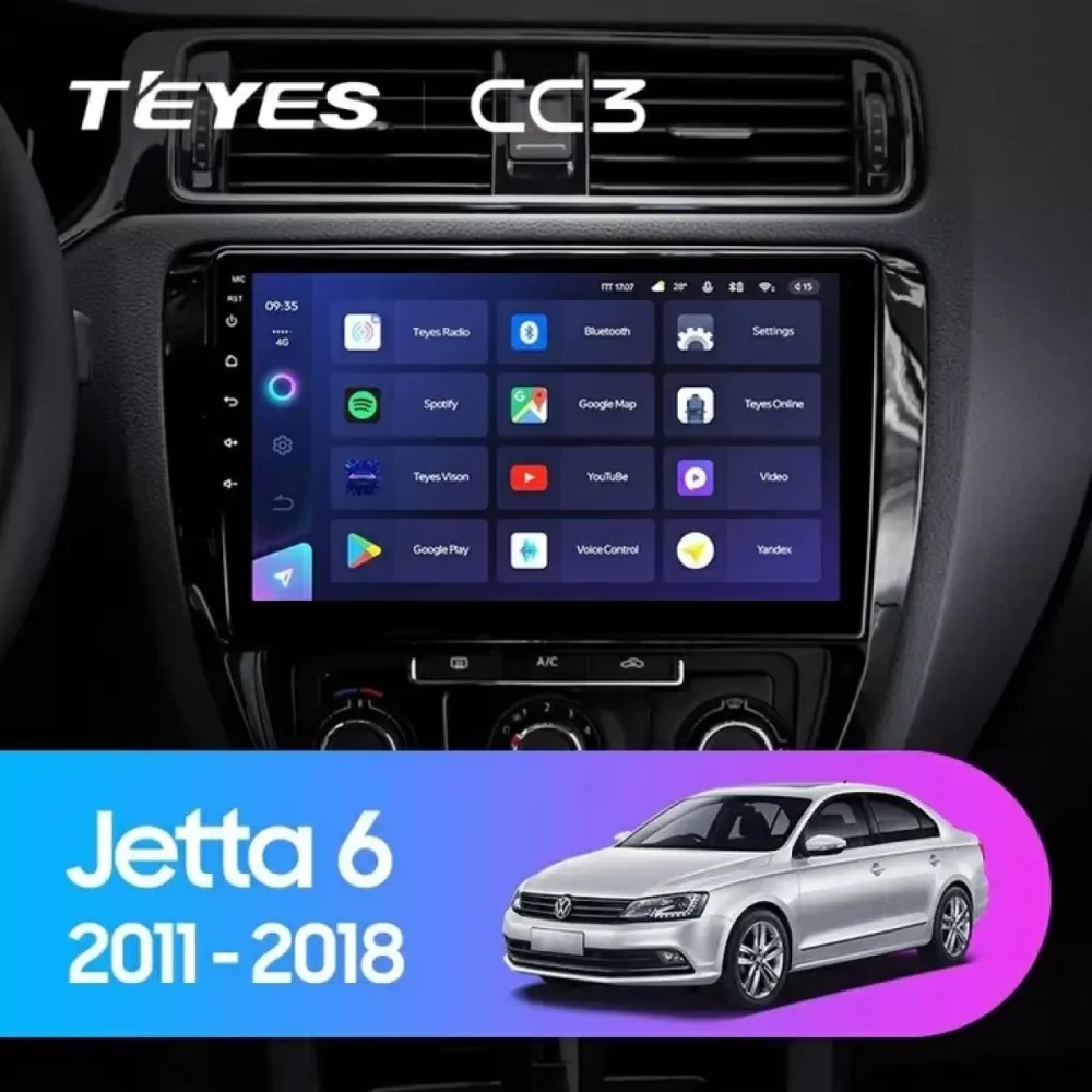Navigatore Teyes CC3 2K 360 6+128gb Android 4G per Volkswagen Jetta 6 2011-2018