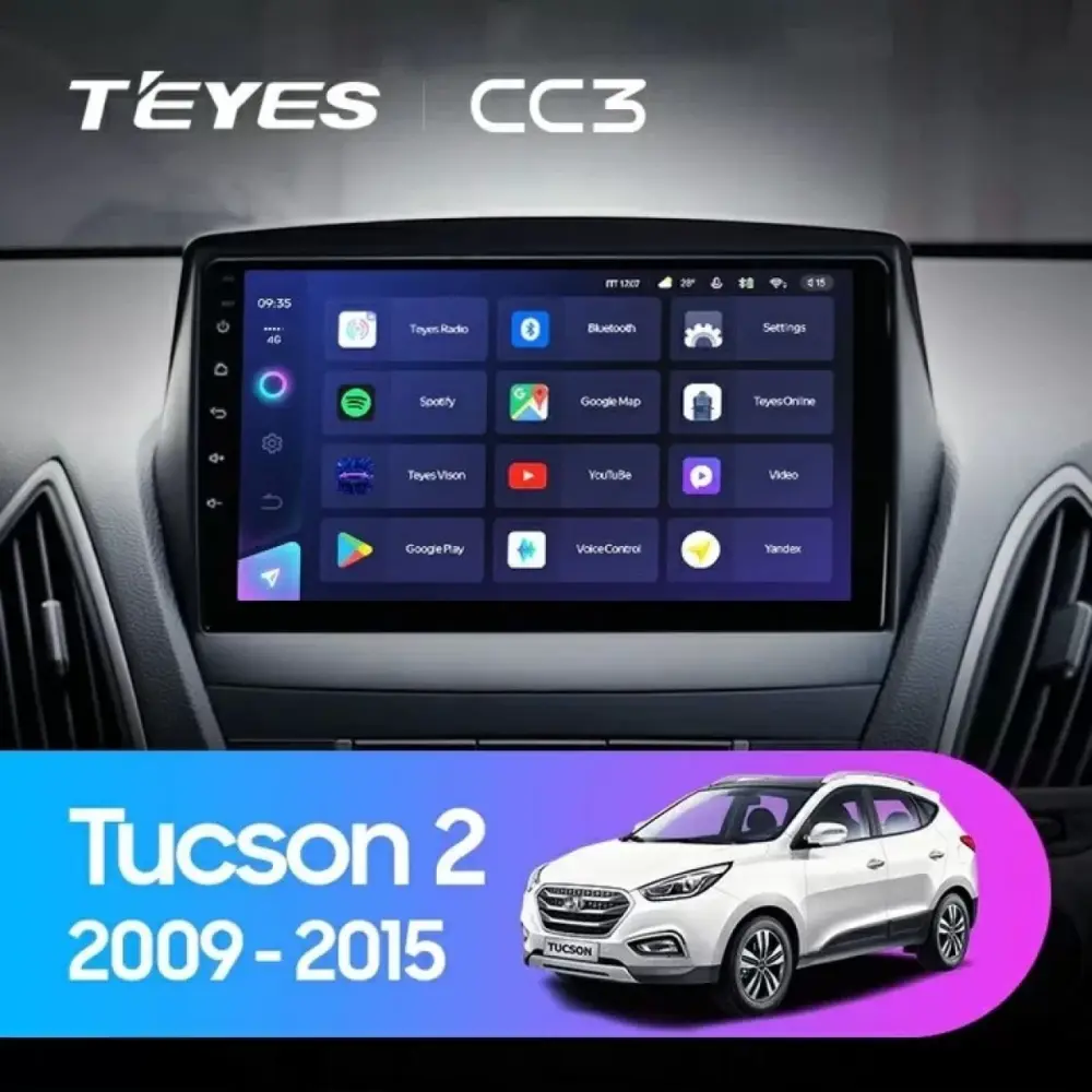Navigatore Teyes CC3 2K 360 6+128gb Android per Hyundai Tucson 2 2009-2015