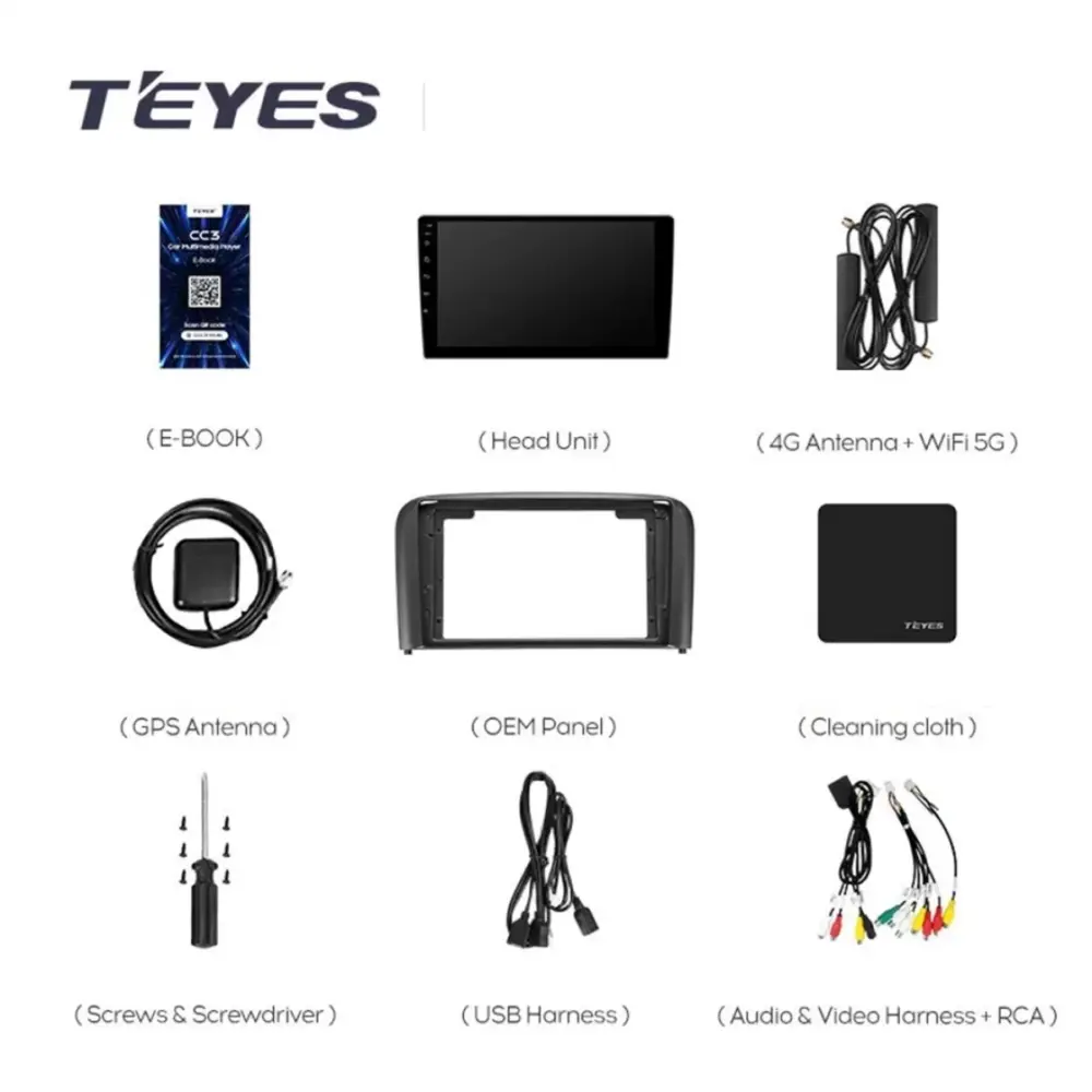 Navigatore Teyes CC3 2K 360 6+128gb Android per Volvo S80 1998-2006