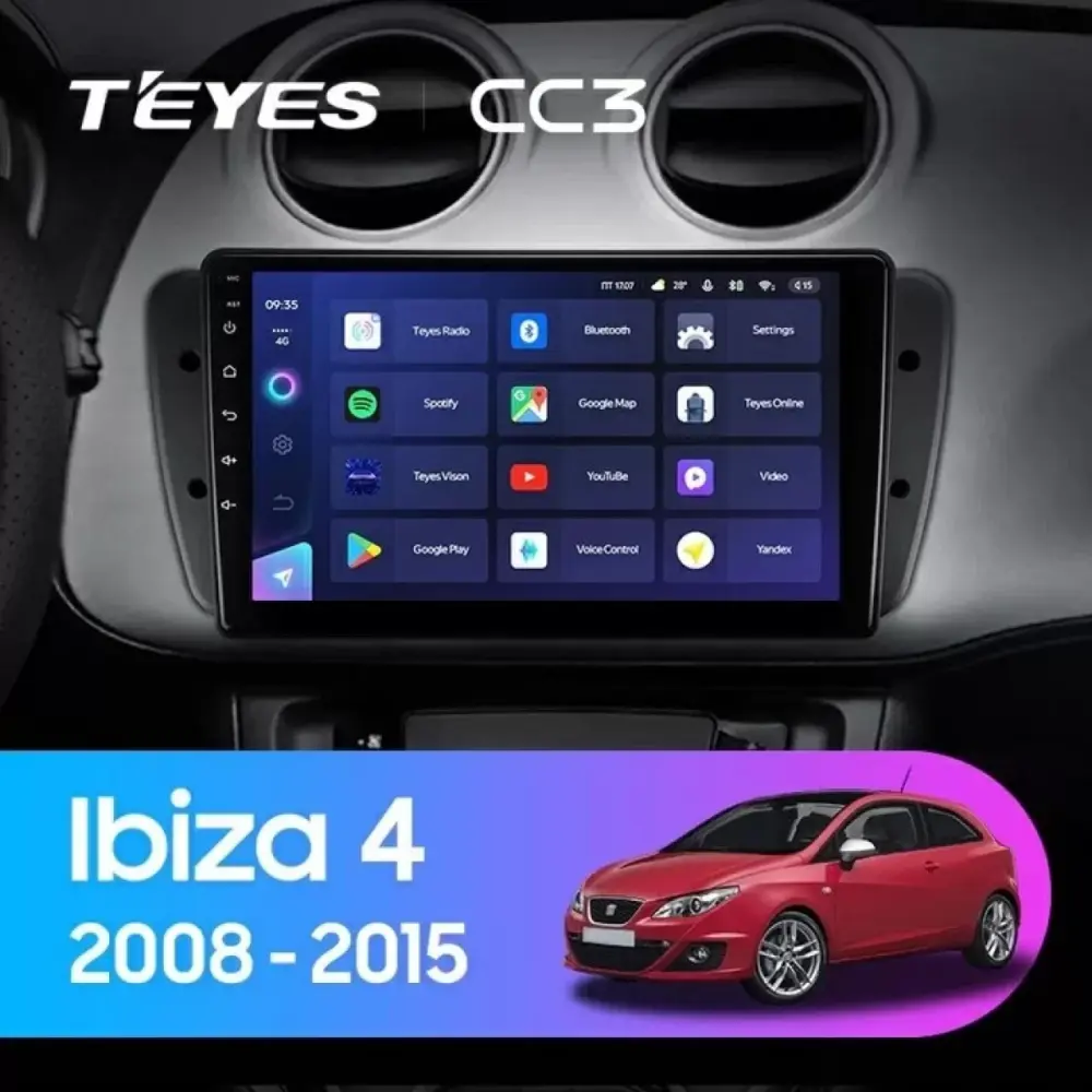 Navigatore Teyes CC3 2K 360 6+128gb Qled Android per Seat Ibiza 5 2017-2020