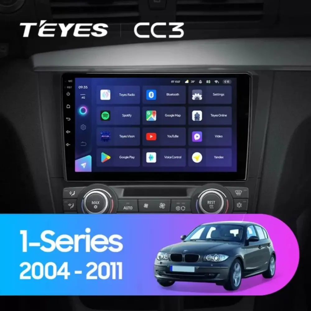 Navigatore Teyes CC3 2K 360 9,5 Qled Android 4G BMW Serie 1 E87 2004-2011