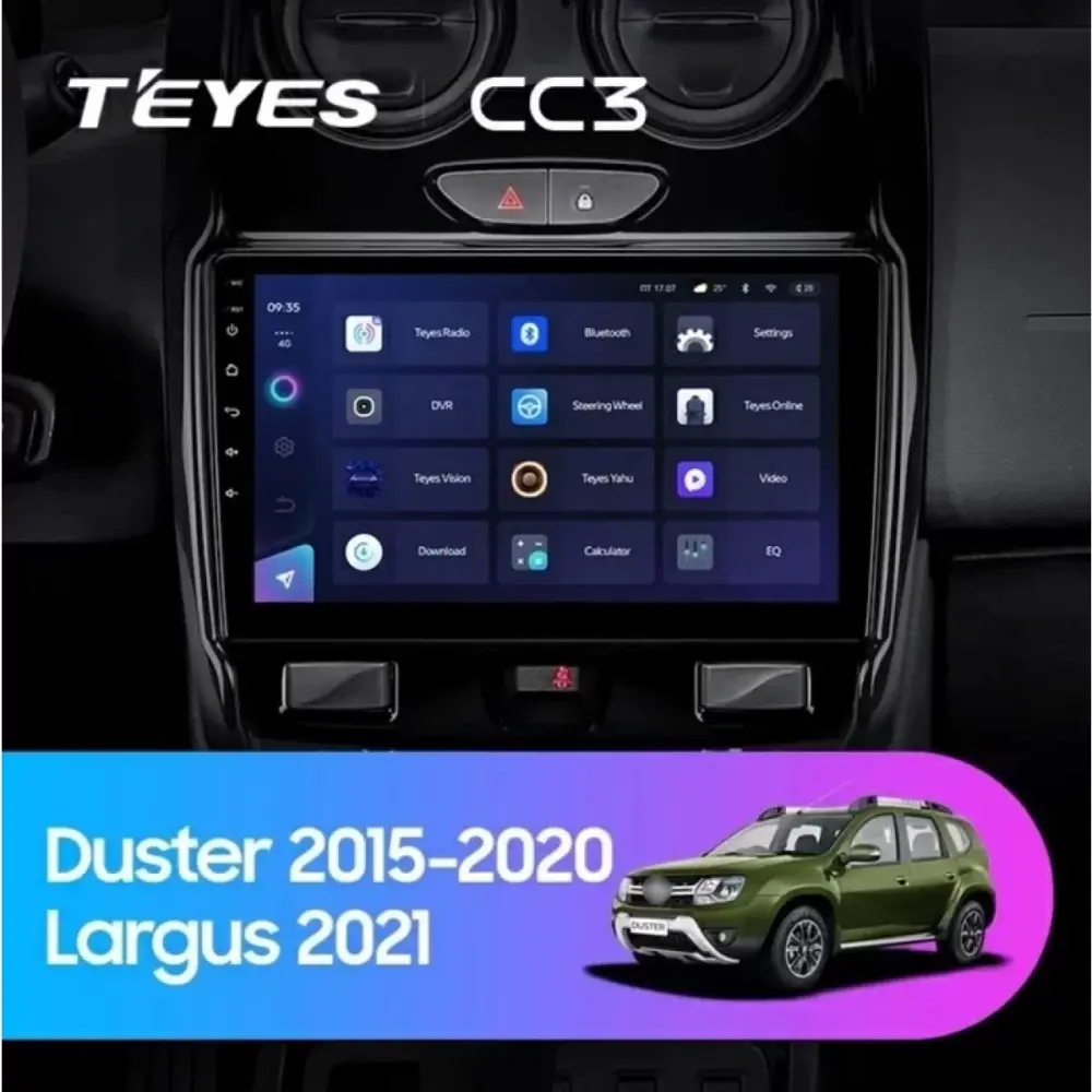 Navigatore Teyes CC3 2K 9,5 Qled Android 4G Dacia Duster 1 2013-2017