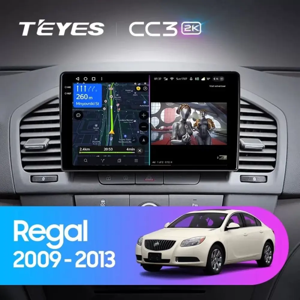 Navigatore Teyes CC3 2K 9,5 Qled Android 4G Opel Insignia 2008-2013