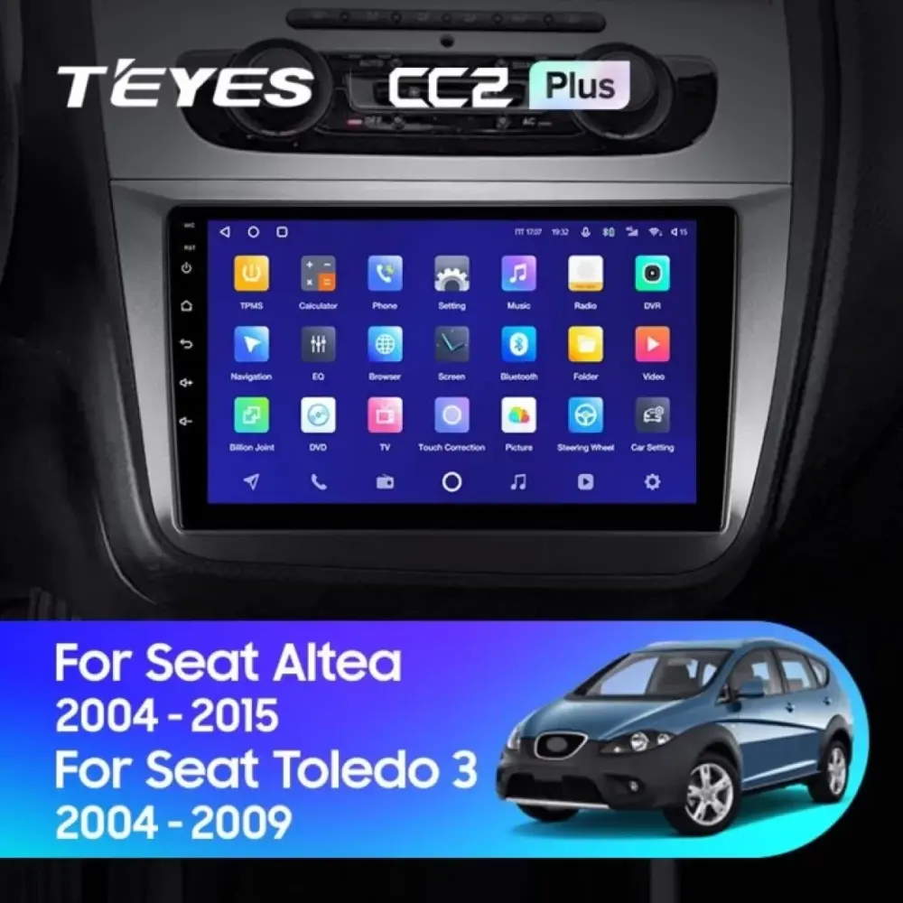Navigatore Teyes CC3 2K 9,5 Qled Android 4G Seat Altea 5P 2004-2015