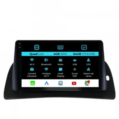 Navigatore Touch 9 Pollici Quadcore 4gb 64gb Carplay per Renault Kangoo