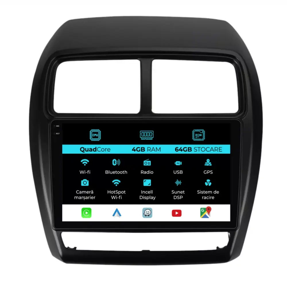 Navigatore Touch 9 Pollici Quadcore 4gb Ram 64gb per Mitsubishi Asx 2016-2019
