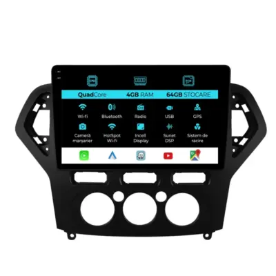 Navigatore Touch Screen 10 Pollici Quadcore 4gb Ram 64gb Ford Mondeo 2007-2014