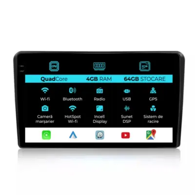 Navigatore Touch Screen 10 Pollici Quadcore 4gb Renault Master 2019-2024