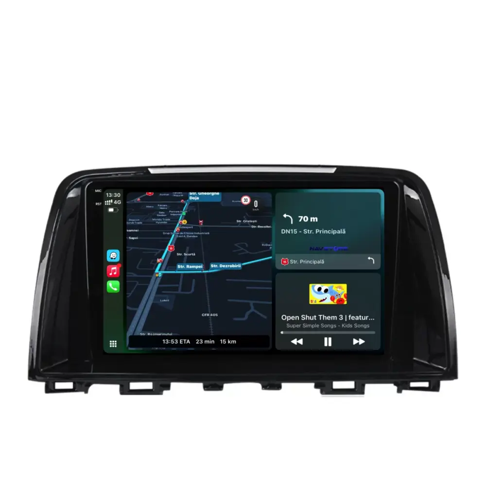 Navigatore Touch Screen 9 Pollici Quadcore 4gb Ram 64gb Mazda 6 2013-2015
