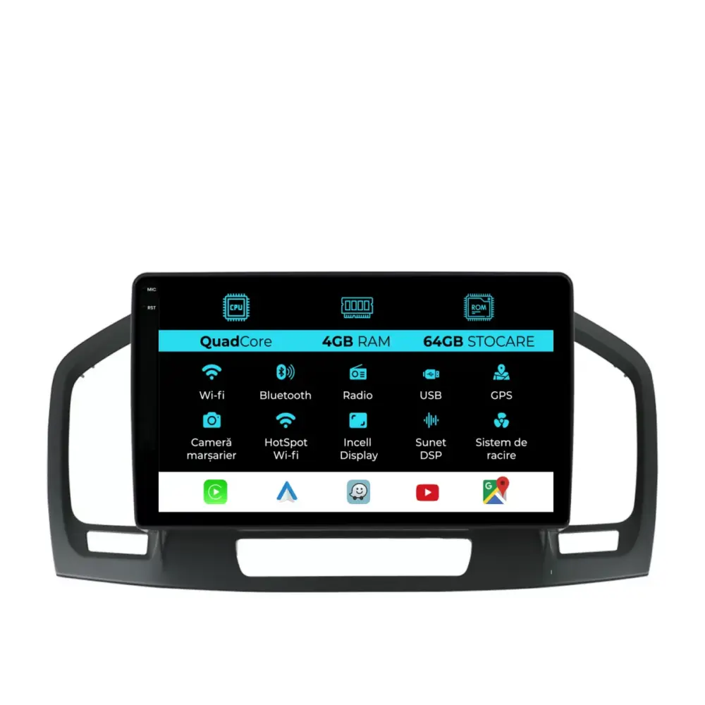 Navigatore Touch Screen 9 Pollici Quadcore Opel Insignia 2008-2013
