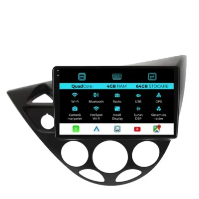 Navigatore Touch Screen 9 Pollici Quadcore per Ford Focus MK1 1998-2004