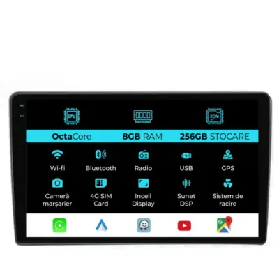 Navigazione 10 Pollici 8gb Ram 256gb Storage Carplay per Ford Transit 2019-2025