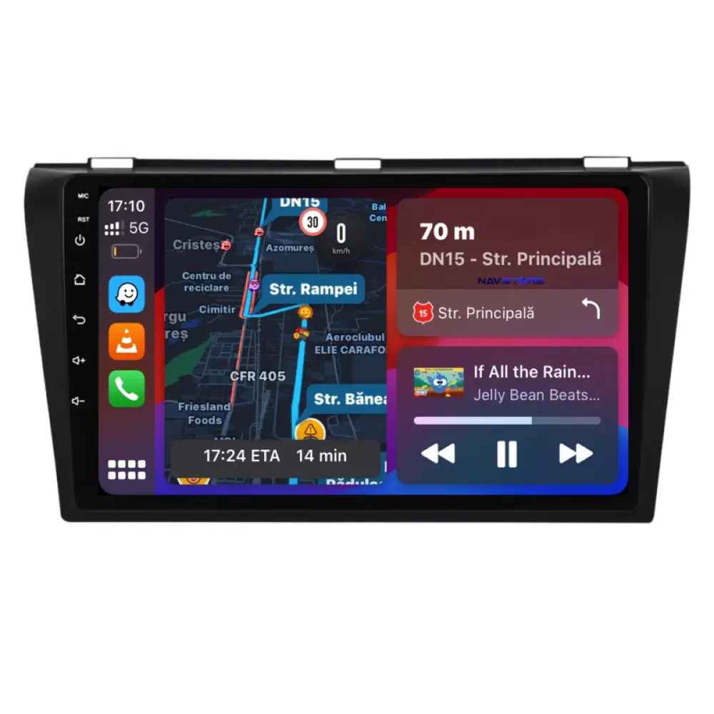 Navigazione 9 Pollici 6gb Ram 128gb Storage Carplay per Mazda 3 2003-2009