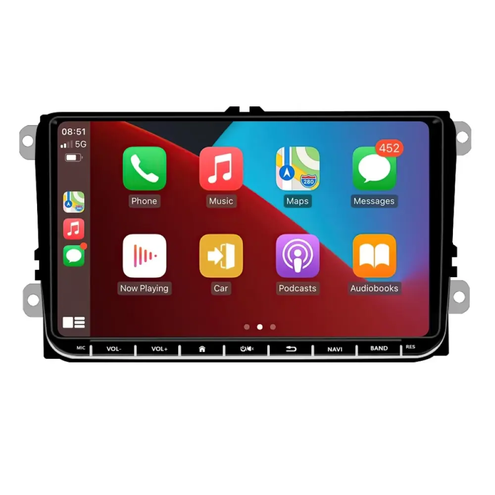 Navigazione Android 9 Pollici 4gb Ram 64gb Bluetooth Wifi Canbus per Skoda