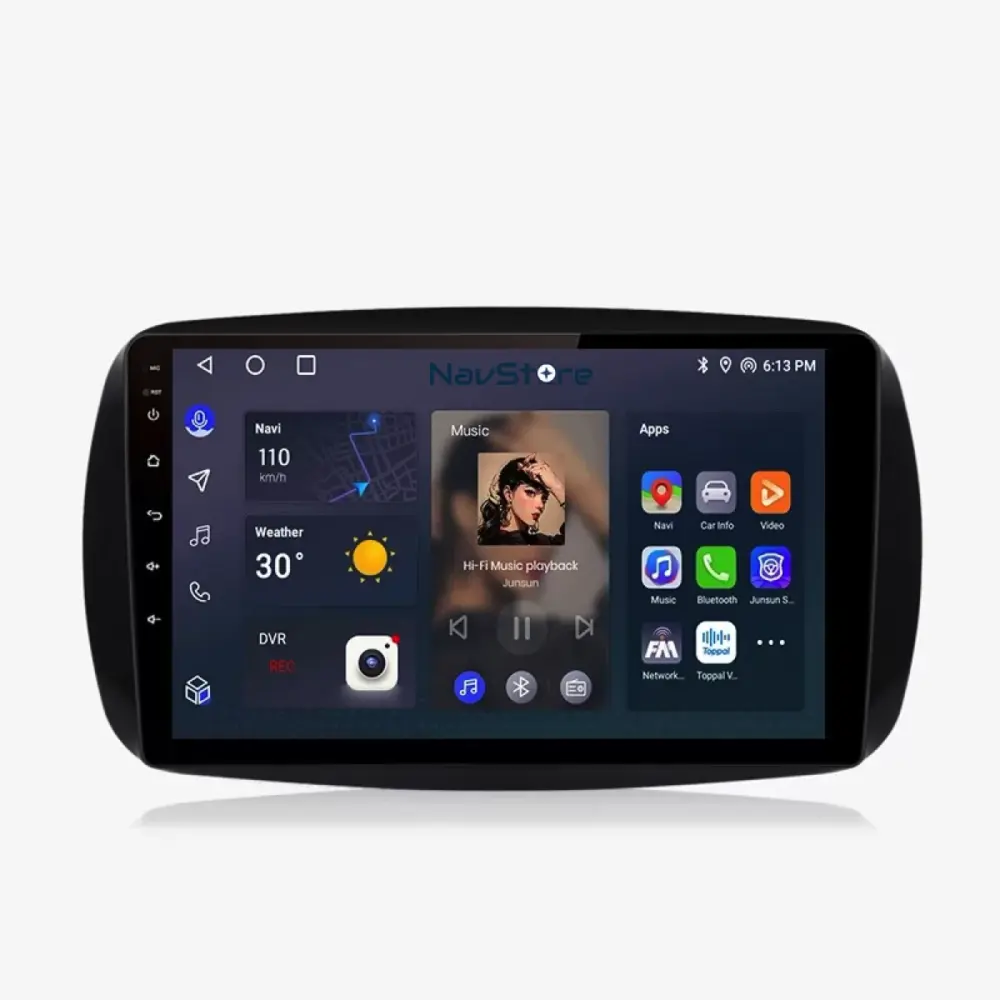 Navigazione Android 9 Pollici 6gb Ram 128gb Smart per Two 2016-2021
