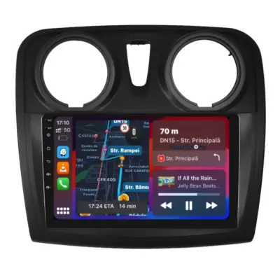 Navigazione Android 9 Pollici 8gb Ram 256gb Storage Carplay per Dacia Logan