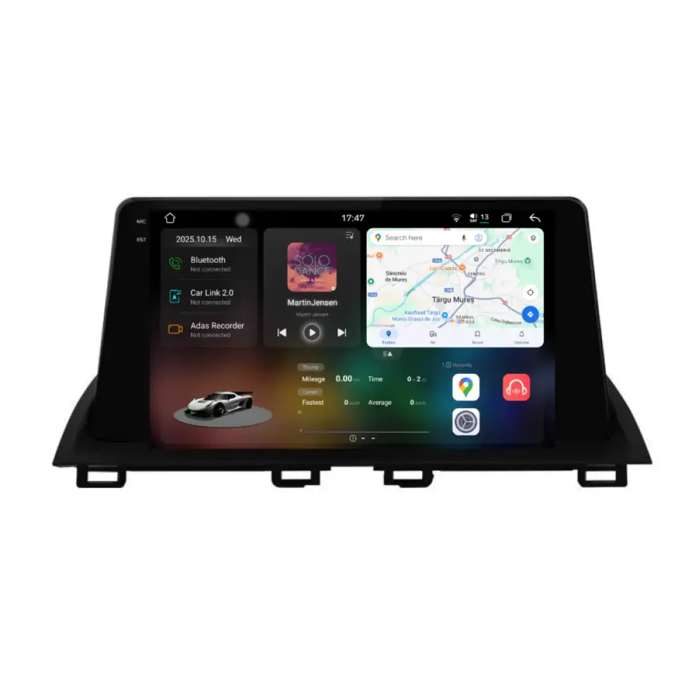 Navigazione Dedicata 12gb Ram 256gb Android Auto Carplay per Mazda 2 2007-2014