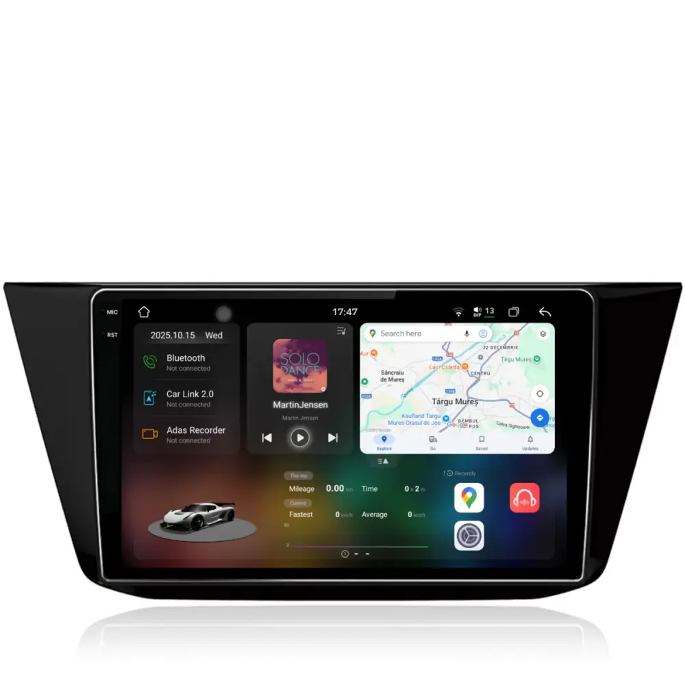 Navigazione Dedicata 12gb Ram 256gb Android Auto Carplay per Volkswagen Tiguan